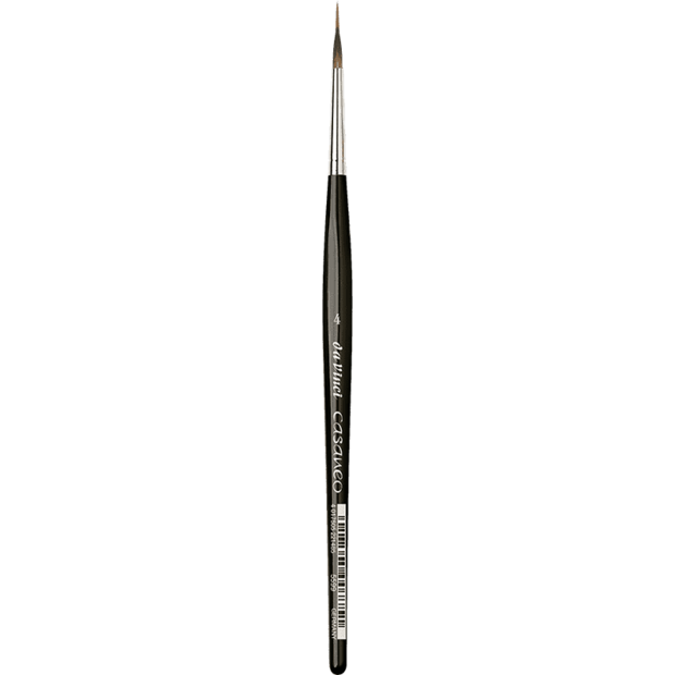 Nr 4 da Vinci CASANEO Liner penseel met korte steel voor aquarel en vloeibare acrylverf &ndash; extra fijne punt voor details