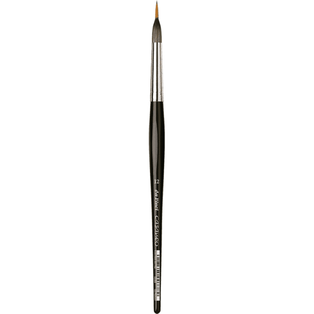 Nr 12 da Vinci CASANEO Liner penseel &ndash; extra lange punt voor nauwkeurige details in aquarelverf