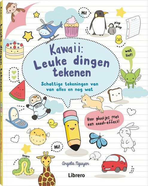 Cover van Kawaii: Leuke dingen tekenen door Angela Nguyen &ndash; leer stap voor stap kawaii tekenen