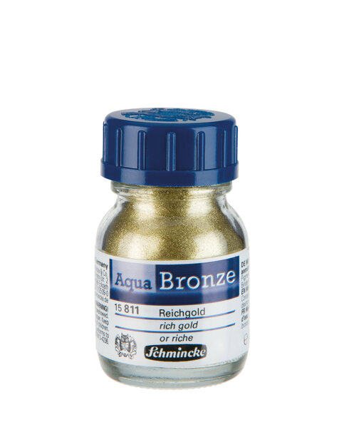 Schmincke Aqua Bronze Rich Gold 20 ml metallic verf voor aquarel en gouache flesje