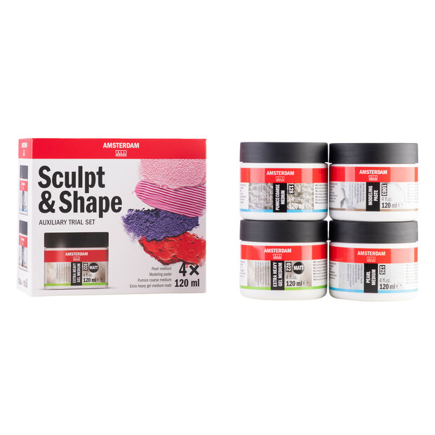 4 x 120 ML Sculpt en Shape set Amsterdam All Acrylics