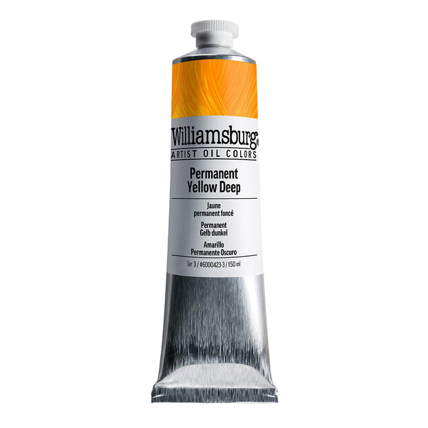 Permanent Dark Yellow / Permanent Geel Donker (S3) Williamsburg Olieverf 150 ML Kleur 0423