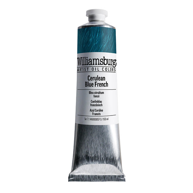 French Cerulean Blue / Franse Ceruleumblauw (S7) Williamsburg Olieverf 150 ML Kleur 0857