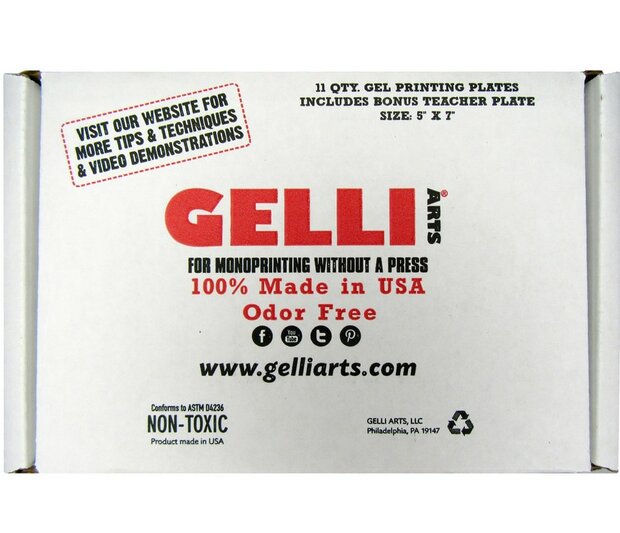 Pak met 11 platen - 12,7 x 17,8 cm Gelli Arts Gel plates