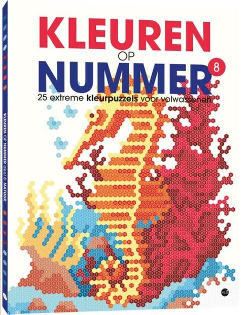 Kleuren op nummer 8 van Daniela Geremia met 30 natuur-kleurpuzzels