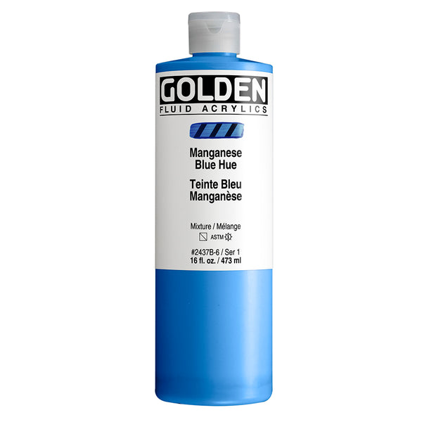 Manganese Blue Hue Golden Fluid Acrylverf Flacon 473 ML Serie 1 Kleur 2437