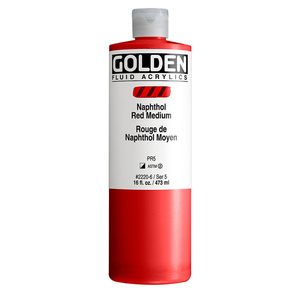 Naphthol Red Medium Golden Fluid Acrylverf Flacon 473 ML Serie 5 Kleur 2220