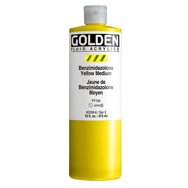 Benzimidazolone Yellow Medium Golden Fluid Acrylverf Flacon 473 ML Serie 3 Kleur 2008