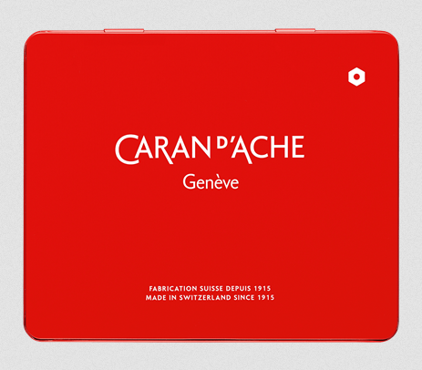 Lege Caran d'Ache metalen box 15 wax oil pastels