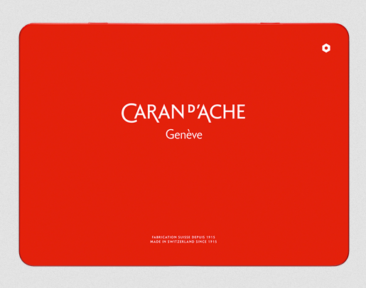 Lege Caran d'Ache metalen box 40 wax oil pastels