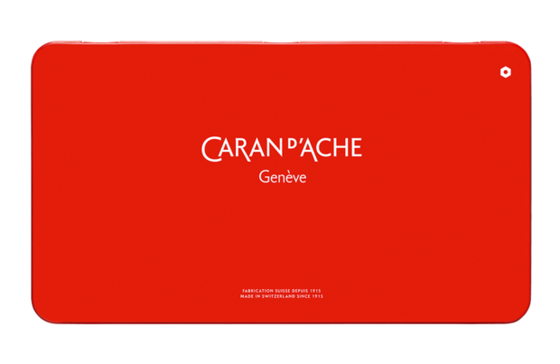 Lege Caran d'Ache metalen box 84 wax oil pastels