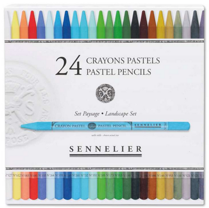 Voorkant van de verpakking Sennelier Pastel Pencils Set Paysage - Landscape Set met 24 hele pastelstiften. N132340.03 304645199