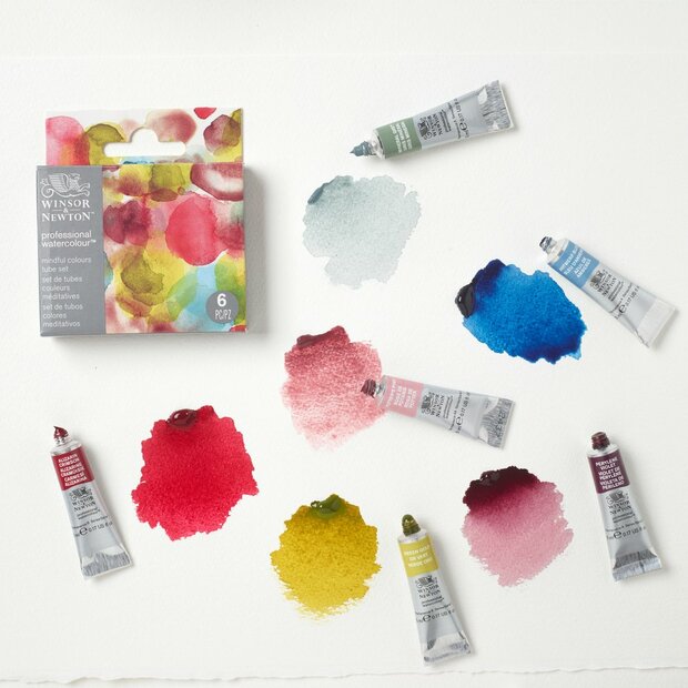 6 x 5 ml Mindful Set Winsor &amp; Newton Professional Watercolour set 839