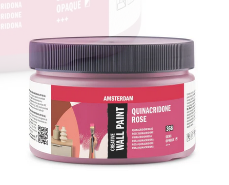 Brede, ronde pot met een donkergrijze, geribbelde schroefdop. Het etiket heeft een rode bovenrand met het witte Amsterdam logo.