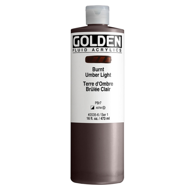 Burnt Umber Light Golden Fluid Acrylverf Flacon 473 ML Serie 1 Kleur 2035