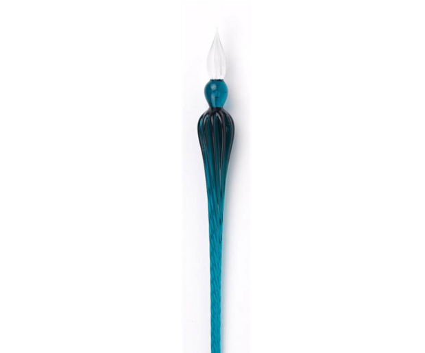 Jacques Herbin ronde glazen pen &Eacute;meraude groen 18 cm handgemaakte glazen kalligrafiepen artikel 21437T EAN 3188550214379