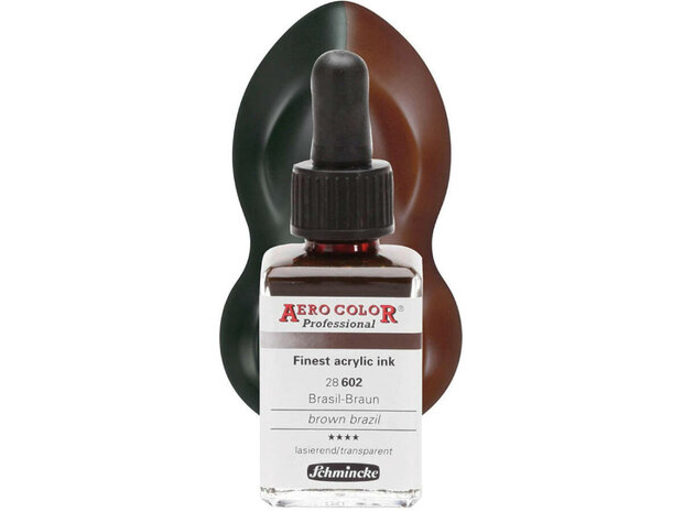 AERO COLOR Standaard BRASIL-BRAUN Schmincke 28 ml Kleur 602