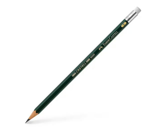 B 9000 Teken- &amp; Schetspotlood met gum van Faber-Castell