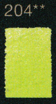 Kleurstaal van het Faber-Castell Polychromos potlood in de tint Lazardite Green, kleurnummer 204. De afdruk toont twee sterren 