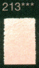 Een rechthoekig zachtroze ingekleurd vlak dat de tint Thuliet Roodachtig (213) van het Polychromos potlood toont, met daarboven