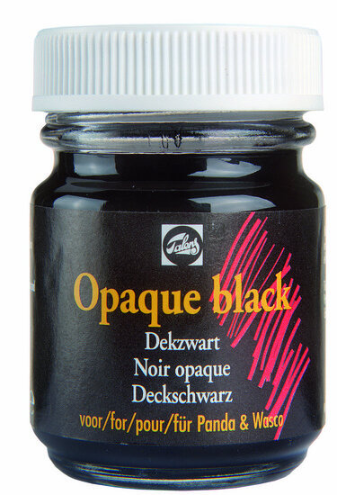 Talens Dekzwart voor wasco, 50 ml.