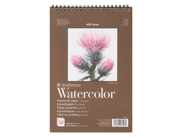 Strathmore 400 Aquarelblok 12 vellen 300 gram 17,8 x 25,4 cm