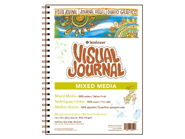 Strathmore 500 Visual Journal Mix Media 34 vellen 190 gram 22,9 x 30,5 cm