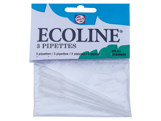 3 Pipetten voor Ecoline Set 080 Talens