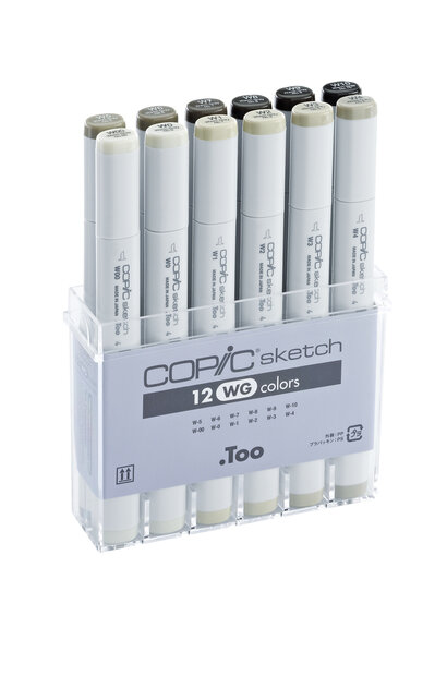 Copic 12 Sketch Markers Warm Grey