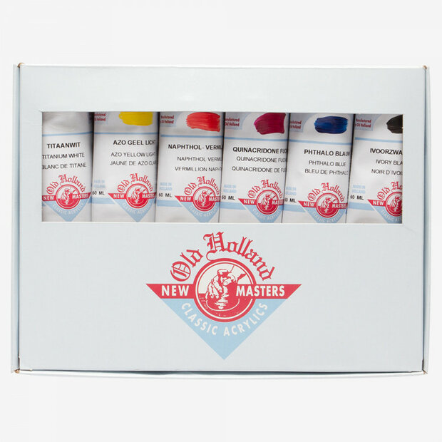 6 x 60 ml introductie set New Masters Old Holland Classic Acrylics / Acrylverf