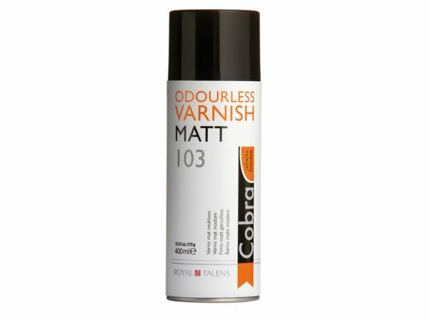 Cobra Mat Vernis Spuitbus Watervermengbare olieverf 400 ML 103