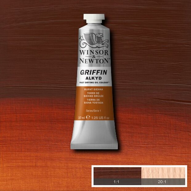 Griffin Alkyd Burnt Sienna Winsor &amp; Newton 37 ML Kleur 074