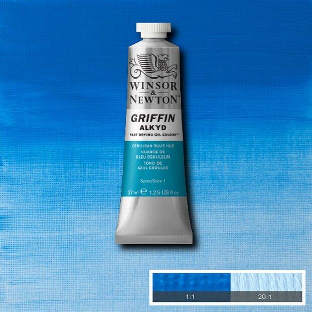 Griffin Alkyd Cerulean Blue Hue Winsor &amp; Newton 37 ML Kleur 139