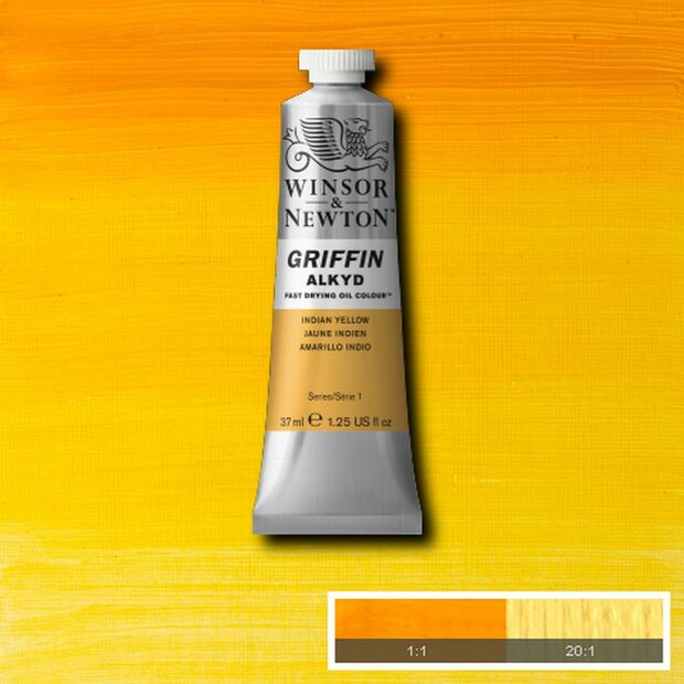 Griffin Alkyd Indian Yellow Winsor &amp; Newton 37 ML Kleur 319