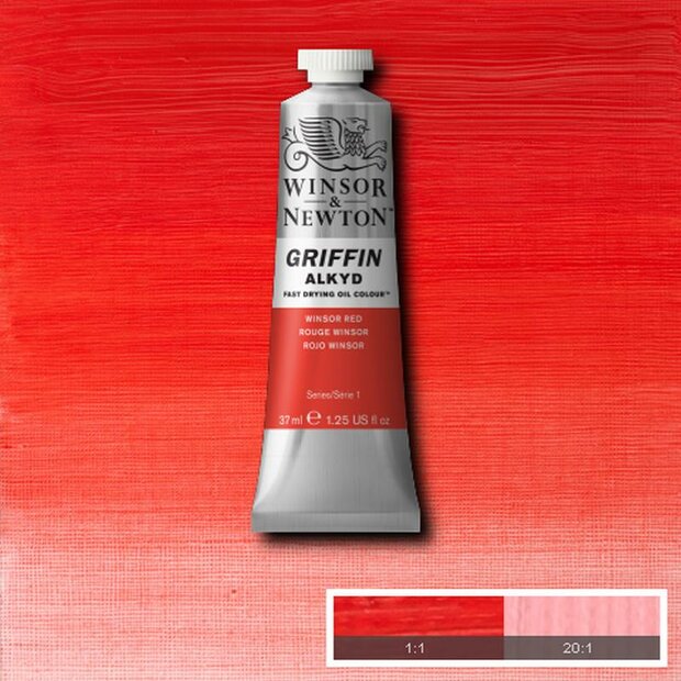 Griffin Alkyd Winsor Red Winsor &amp; Newton 37 ML Kleur 726
