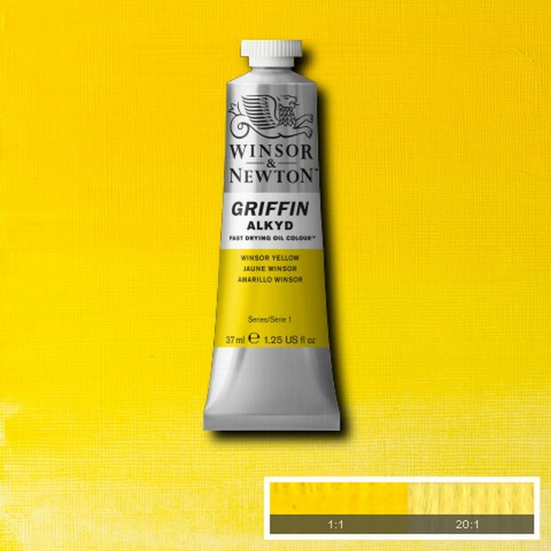Griffin Alkyd Winsor Yellow Winsor &amp; Newton 37 ML Kleur 730