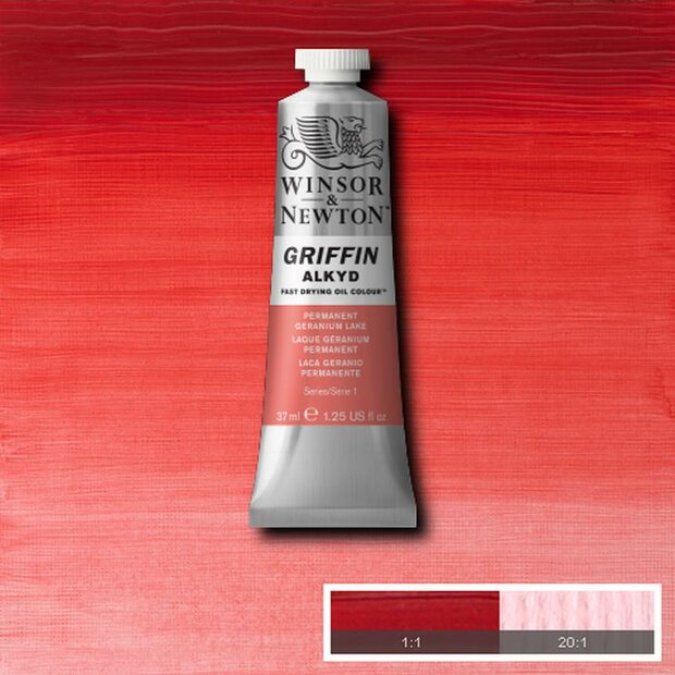Griffin Alkyd Permanent Geranium Lake Winsor &amp; Newton 37 ML Kleur 480
