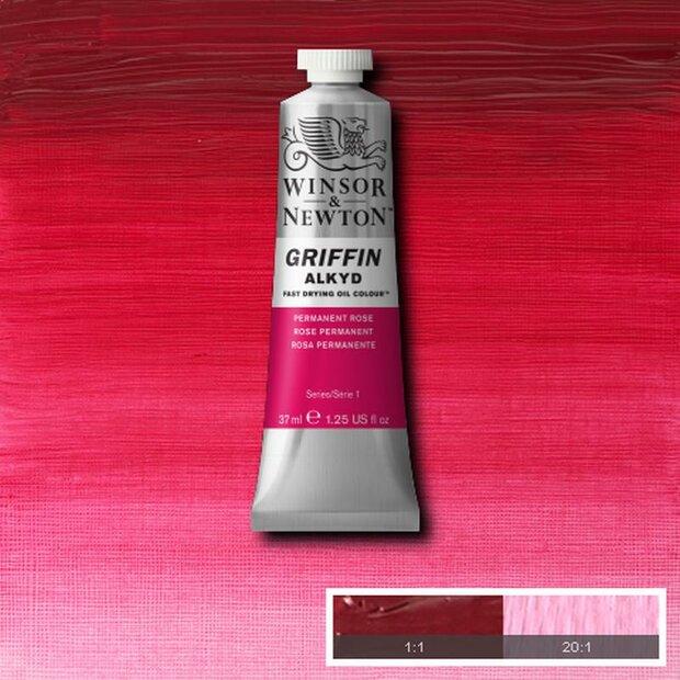 Griffin Alkyd Permanent Rose Winsor &amp; Newton 37 ML Kleur 501