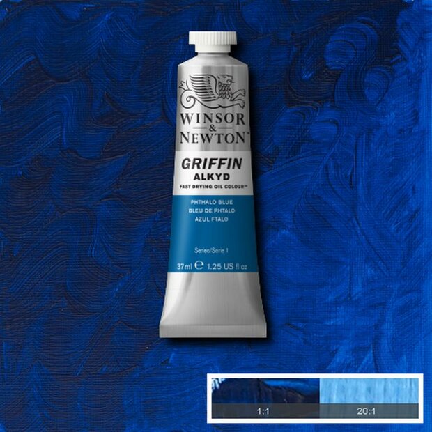 Griffin Alkyd Phthalo Blue Winsor &amp; Newton 37 ML Kleur 514