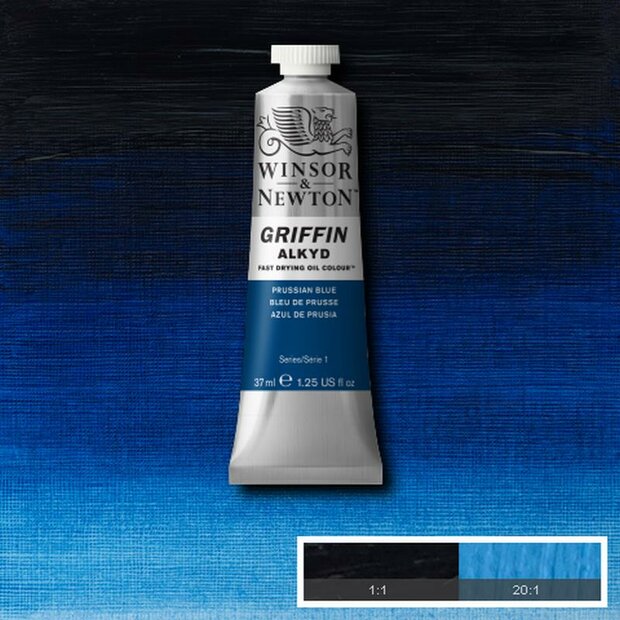 Griffin Alkyd Prussian Blue Winsor &amp; Newton 37 ML Kleur 538