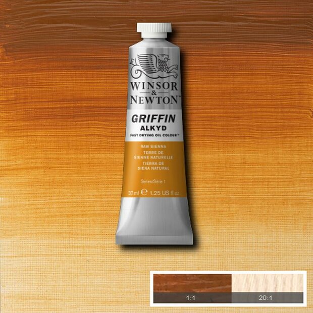 Griffin Alkyd Raw Sienna Winsor &amp; Newton 37 ML Kleur 552
