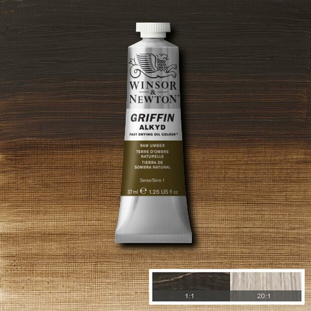 Griffin Alkyd Raw Umber Winsor &amp; Newton 37 ML Kleur 554