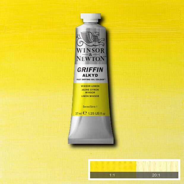 Griffin Alkyd Winsor Lemon Winsor &amp; Newton 37 ML Kleur 722