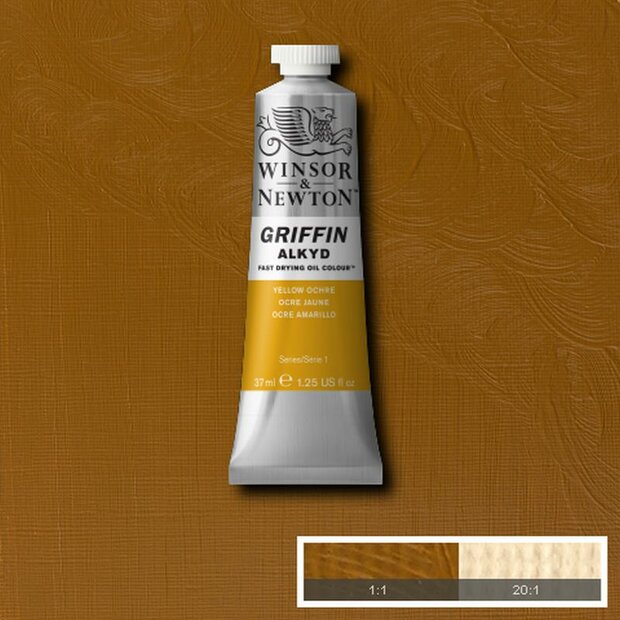 Griffin Alkyd Yellow Ochre Winsor &amp; Newton 37 ML Kleur 744
