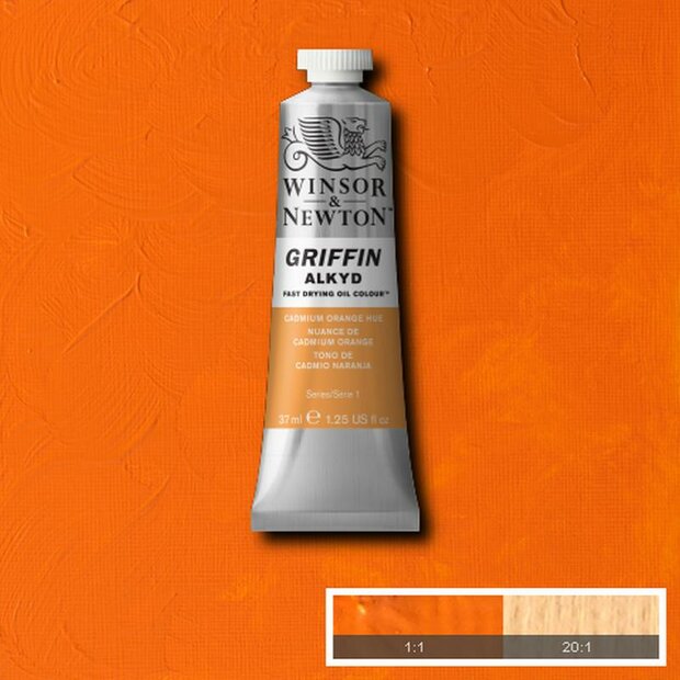 Griffin Alkyd Cadmium Orange Hue Winsor &amp; Newton 37 ML Kleur 090