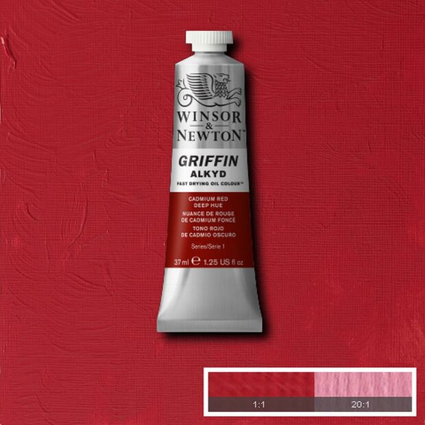 Griffin Alkyd Cadmium Red Deep Hue Winsor &amp; Newton 37 ML Kleur 098