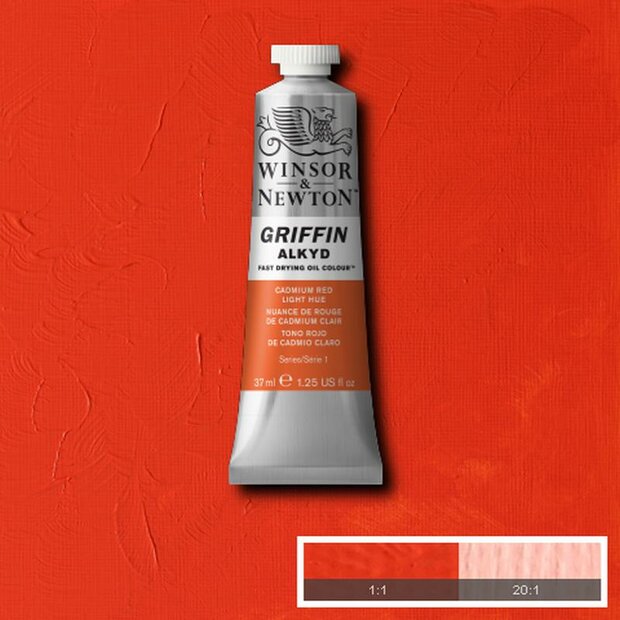 Griffin Alkyd Cadmium Red Light Hue Winsor &amp; Newton 37 ML Kleur 101