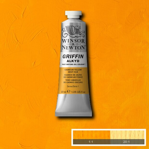 Griffin Alkyd Cadmium Yellow Deep Hue Winsor &amp; Newton 37 ML Kleur 115
