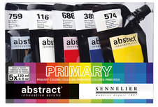 Abstract Starter set Primaire kleuren Sennelier 5 x 120 ml Set 820 Abstract Starter set Primaire kleuren Sennelier 5 x 120 ml Set 820