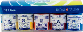 Plakkaatverf Basis kleuren set Extra fijn (Gouache Extra fine) Royal Talens 10 x 16 ml flacons Plakkaatverf Basis kleuren set Extra fijn (Gouache Extra fine) Royal Talens 10 x 16 ml flacons